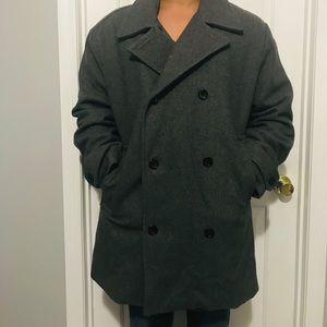 Men’s gray pea coat